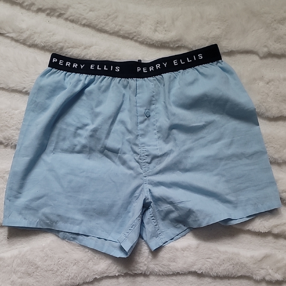 Perry Ellis Men's Light Blue Boxers